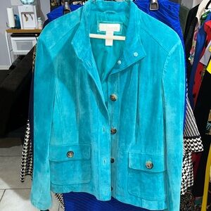 Teal Suede Marshalls Field Jacket